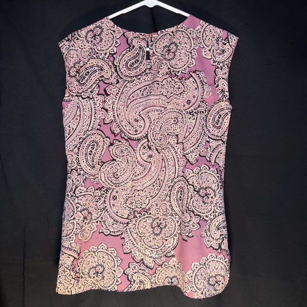 The Limited Pink Purple Paisley Sleeveless High-Low Shell Blouse Top Small NWT - Picture 3 of 8